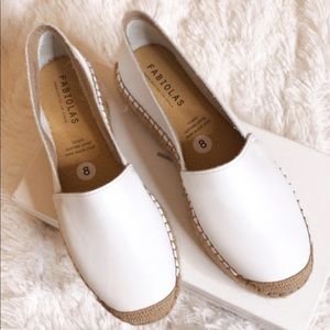 Fabiolas Flat White Espadrille shoes